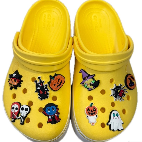 CROCS Yellow Halloween Mules - Picture 1 of 6